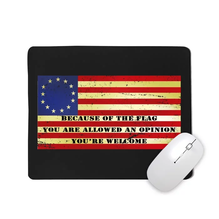 Funny Betsy Ross Original 13 Colony Flag Mousepad