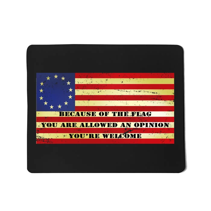 Funny Betsy Ross Original 13 Colony Flag Mousepad