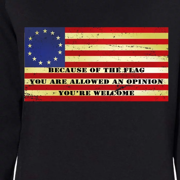 Funny Betsy Ross Original 13 Colony Flag Womens California Wash Sweatshirt