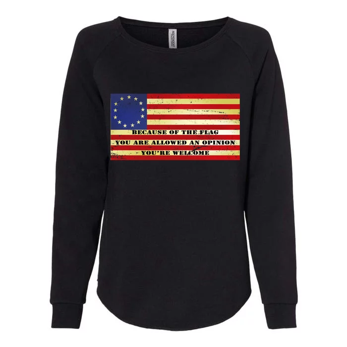 Funny Betsy Ross Original 13 Colony Flag Womens California Wash Sweatshirt