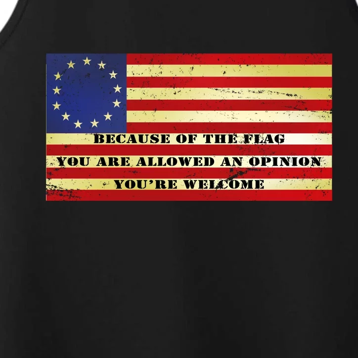 Funny Betsy Ross Original 13 Colony Flag Performance Tank