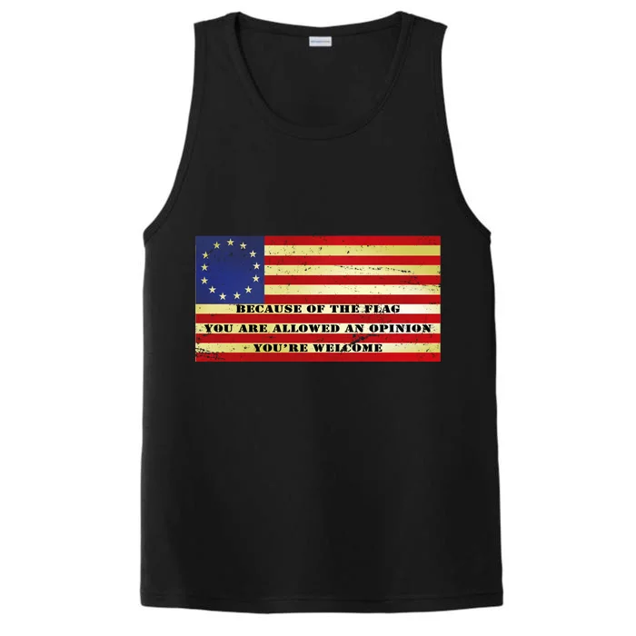 Funny Betsy Ross Original 13 Colony Flag Performance Tank