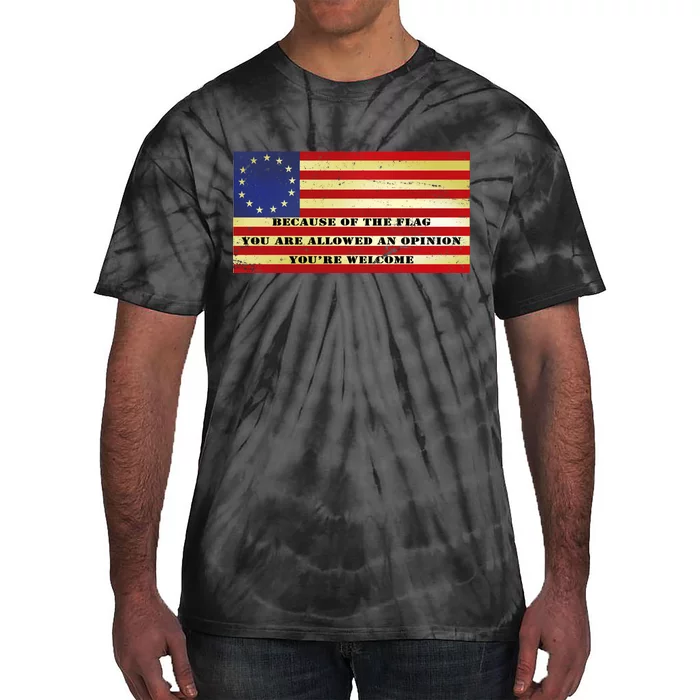 Funny Betsy Ross Original 13 Colony Flag Tie-Dye T-Shirt