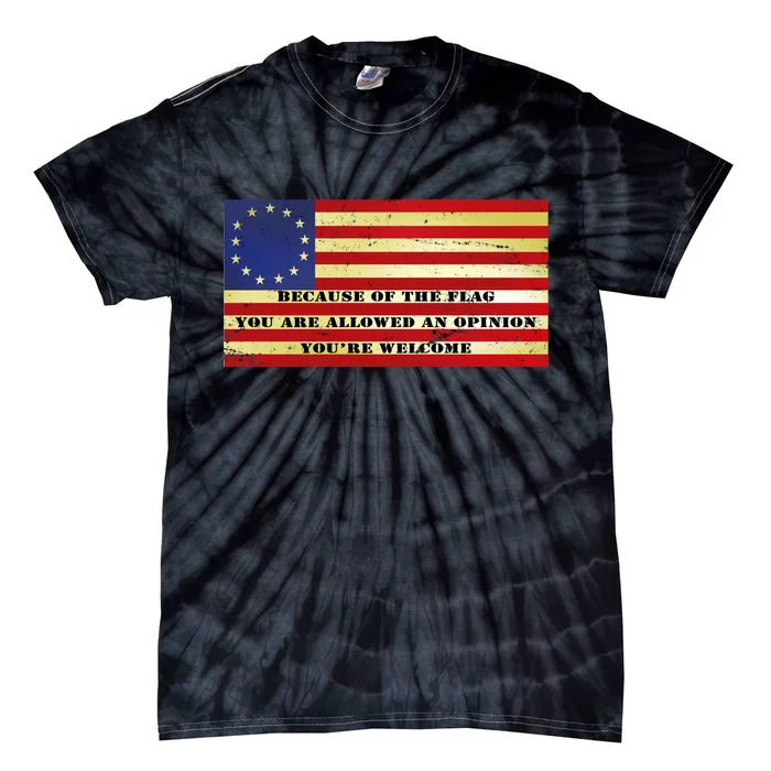 Funny Betsy Ross Original 13 Colony Flag Tie-Dye T-Shirt