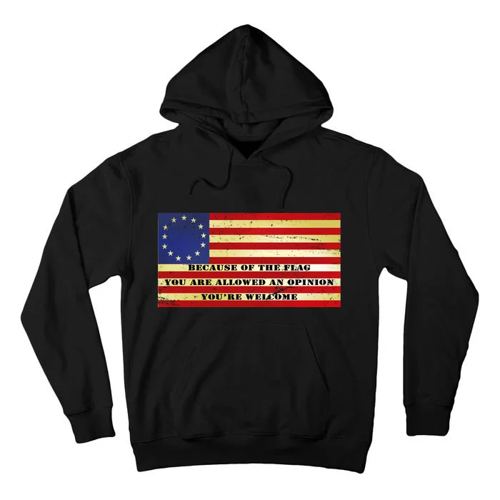 Funny Betsy Ross Original 13 Colony Flag Tall Hoodie