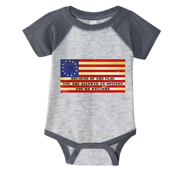 Funny Betsy Ross Original 13 Colony Flag Infant Baby Jersey Bodysuit