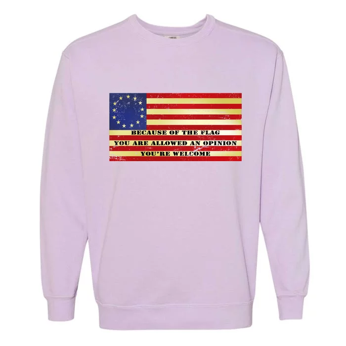 Funny Betsy Ross Original 13 Colony Flag Garment-Dyed Sweatshirt