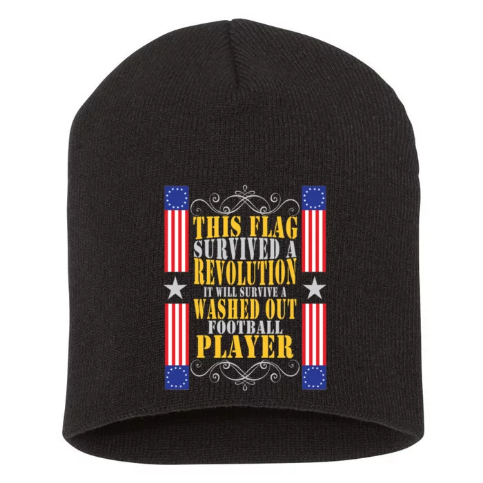 Funny Betty Ross Flag Survived The Revolution Short Acrylic Beanie