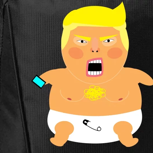 Funny Big Baby Trump City Backpack