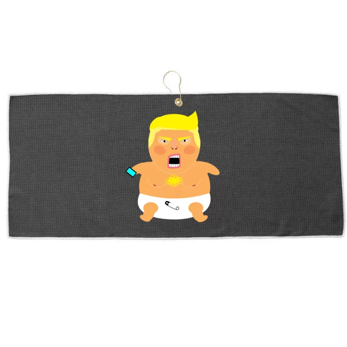 Funny Big Baby Trump Large Microfiber Waffle Golf Towel