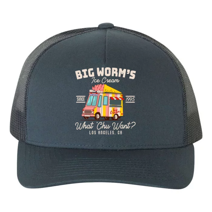 Funny Big Worm's Ice Cream What 'Chu Want Since 1995 Yupoong Adult 5-Panel Trucker Hat