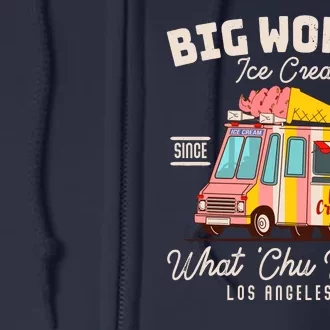 Funny Big Worm's Ice Cream What 'Chu Want Since 1995 Full Zip Hoodie