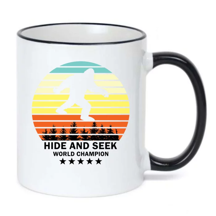 Funny Bigfoot Hide And Seek World Champion Black Color Changing Mug