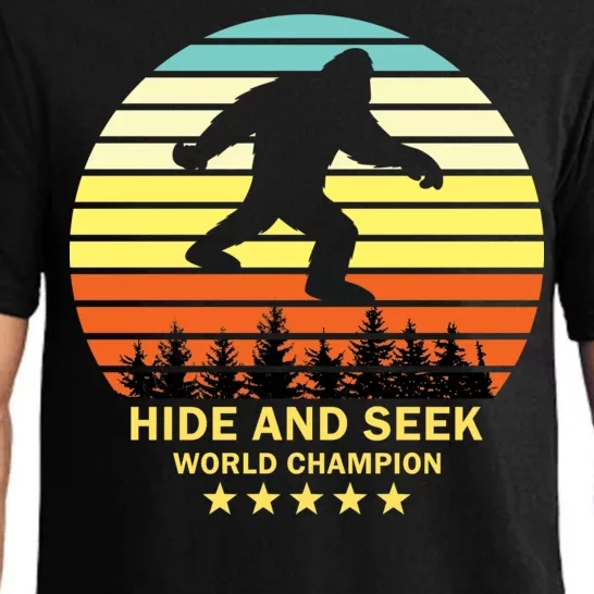 Funny Bigfoot Hide And Seek World Champion Pajama Set