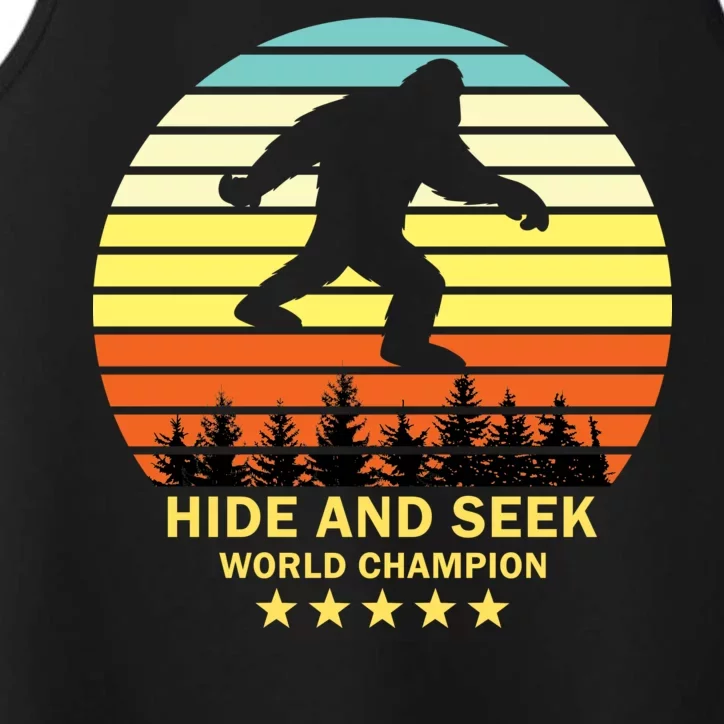 Funny Bigfoot Hide And Seek World Champion Performance Tank