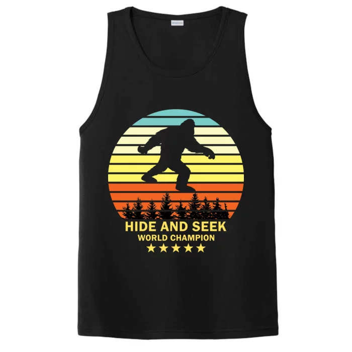 Funny Bigfoot Hide And Seek World Champion Performance Tank