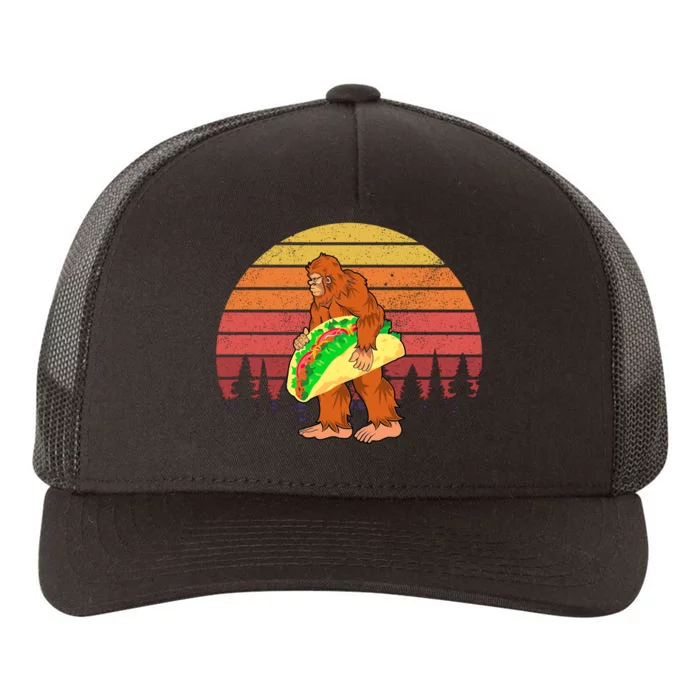 Funny Bigfoot Holding A Taco Yupoong Adult 5-Panel Trucker Hat