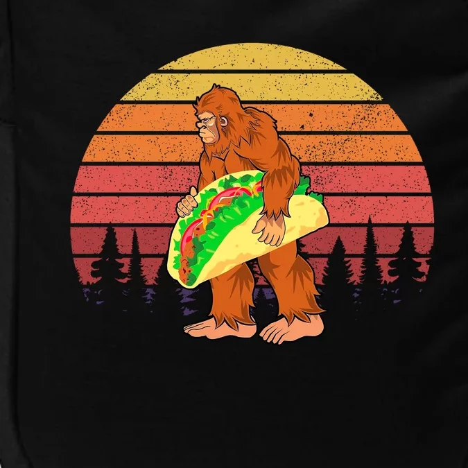 Funny Bigfoot Holding A Taco Impact Tech Backpack