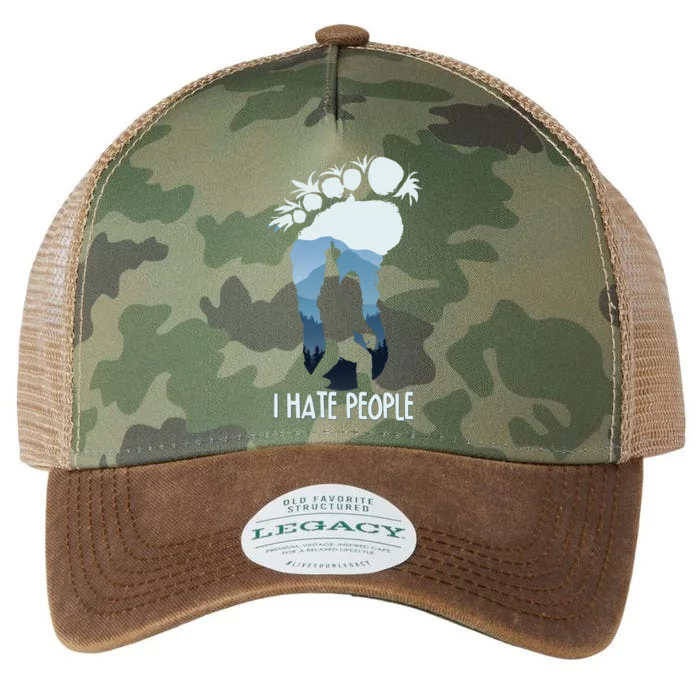 Funny Bigfoot I Hate People Legacy Tie Dye Trucker Hat