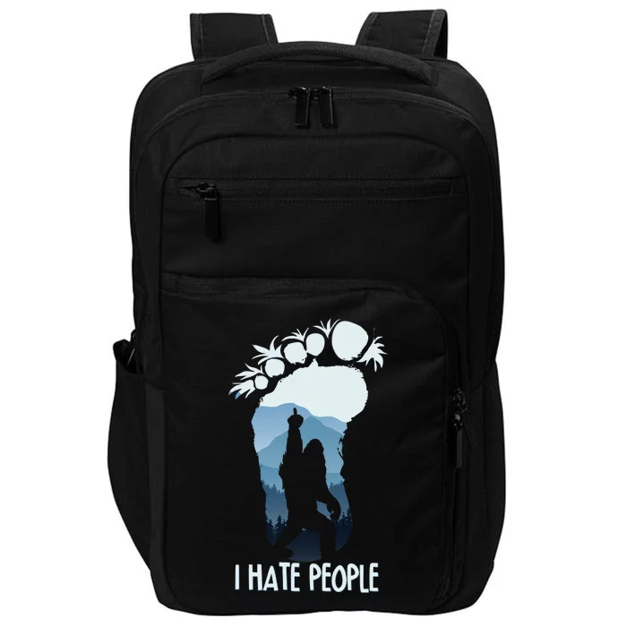 Funny Bigfoot I Hate People Impact Tech Backpack