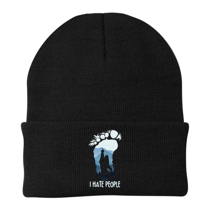 Funny Bigfoot I Hate People Knit Cap Winter Beanie