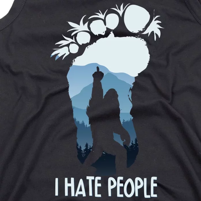 Funny Bigfoot I Hate People Tank Top