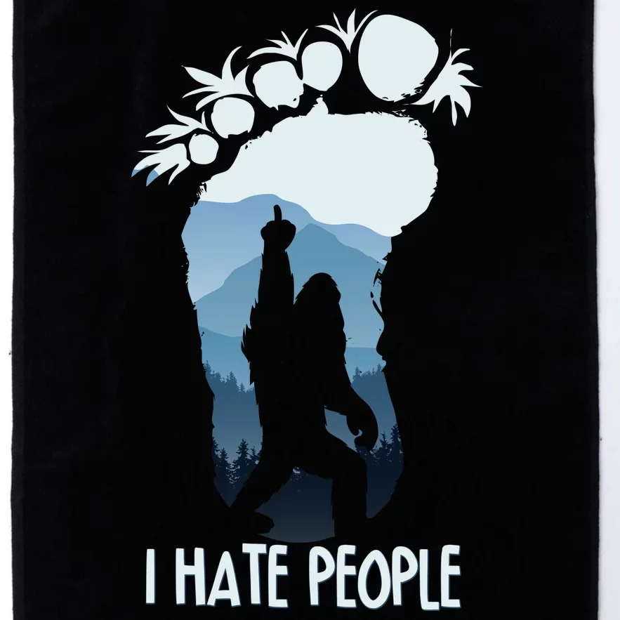 Funny Bigfoot I Hate People Platinum Collection Golf Towel