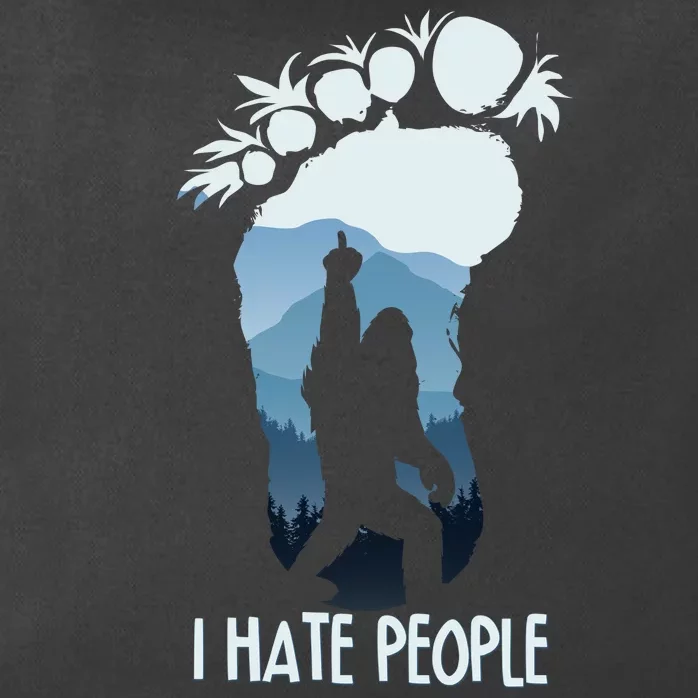 Funny Bigfoot I Hate People Zip Tote Bag