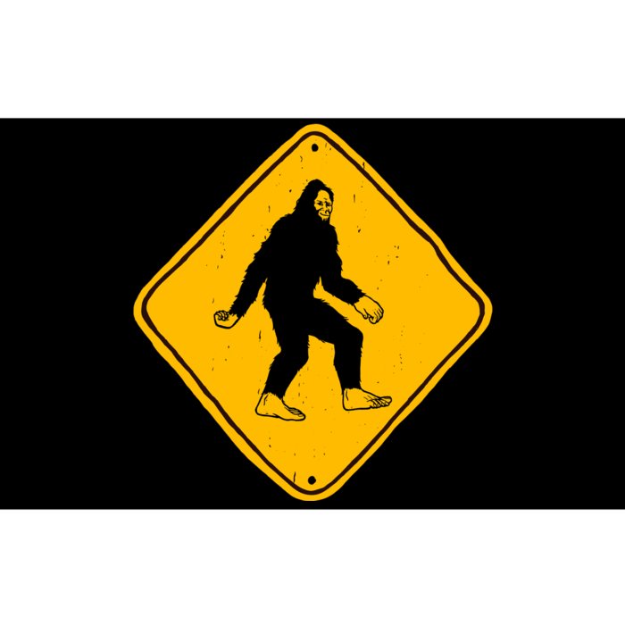 Funny Bigfoot Road Sign Bumper Sticker