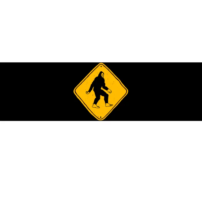 Funny Bigfoot Road Sign Bumper Sticker