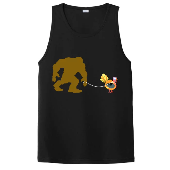 Funny Bigfoot Thanksgiving Turkey Performance Tank