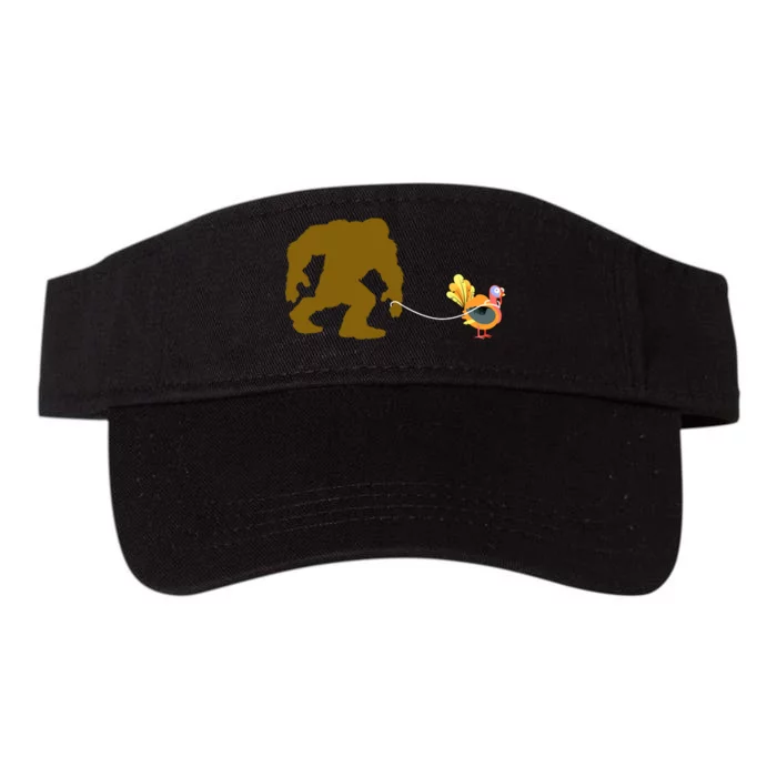 Funny Bigfoot Thanksgiving Turkey Valucap Bio-Washed Visor