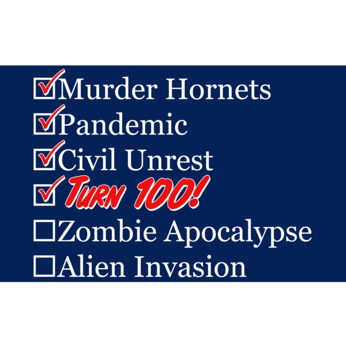 Funny Birthday In Quarantine Checklist 100th Birthday Bumper Sticker