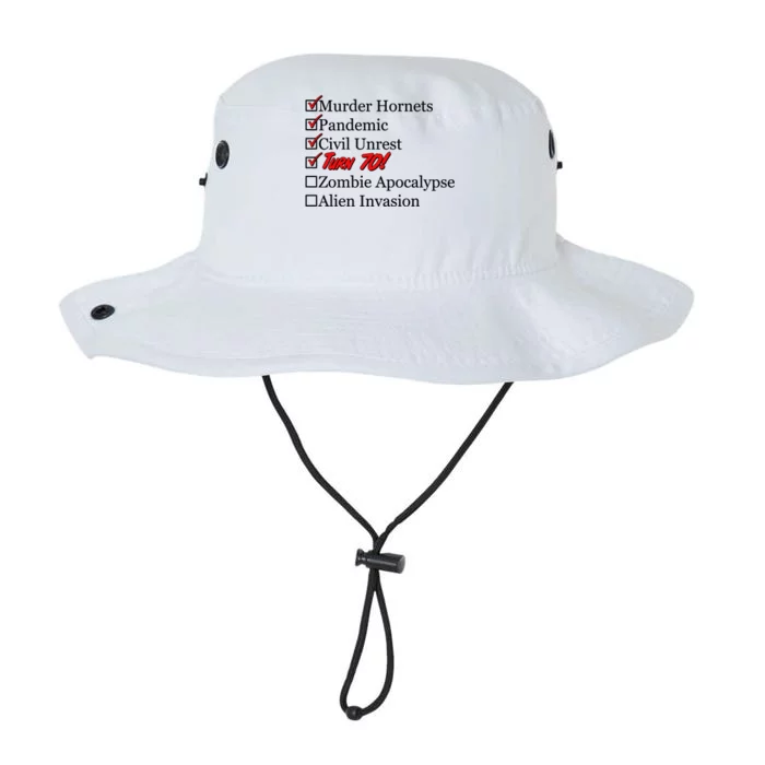 Funny Birthday In Quarantine Checklist 70th Birthday Legacy Cool Fit Booney Bucket Hat