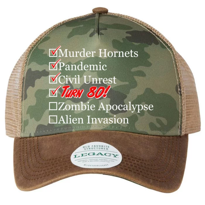 Funny Birthday In Quarantine Checklist 80th Birthday Legacy Tie Dye Trucker Hat