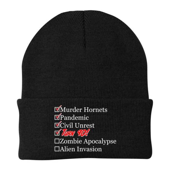 Funny Birthday In Quarantine Checklist 90th Birthday Knit Cap Winter Beanie