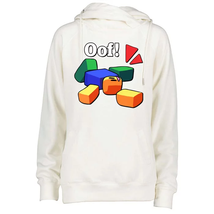 Funny Blox Noob Gamer Funny Womens Funnel Neck Pullover Hood