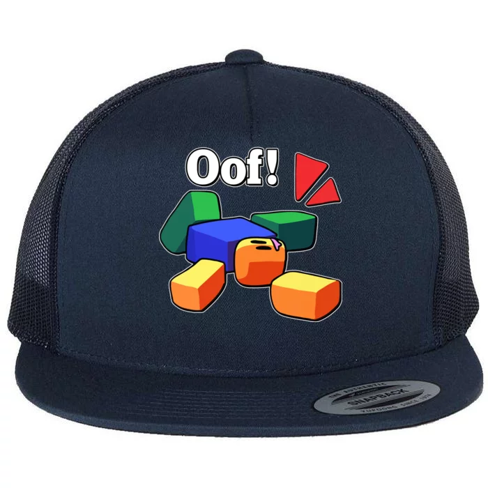 Funny Blox Noob Gamer Funny Flat Bill Trucker Hat