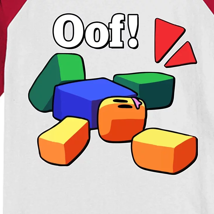 Funny Blox Noob Gamer Funny Kids Colorblock Raglan Jersey