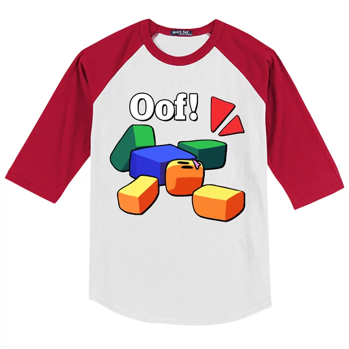 Funny Blox Noob Gamer Funny Kids Colorblock Raglan Jersey