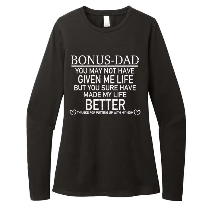 Funny Bonus-Dad Womens CVC Long Sleeve Shirt