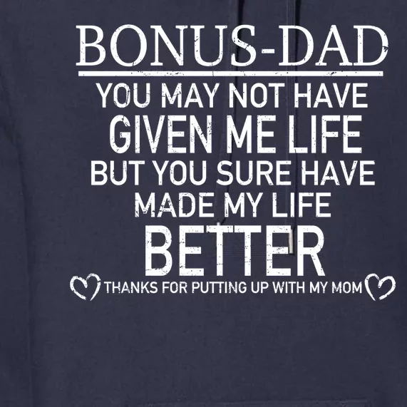 Funny Bonus-Dad Premium Hoodie