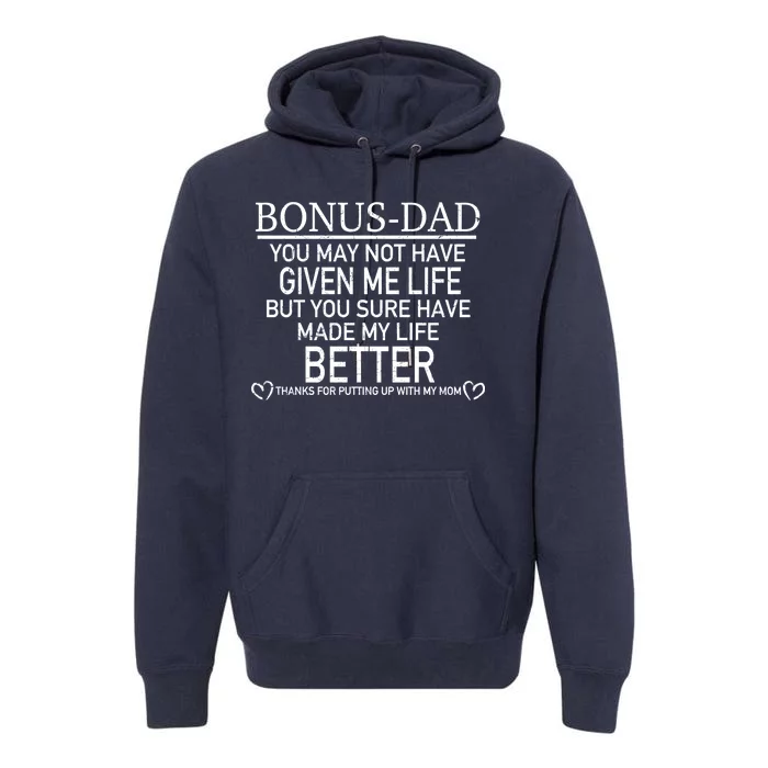 Funny Bonus-Dad Premium Hoodie