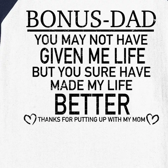 Funny Bonus-Dad Baseball Sleeve Shirt