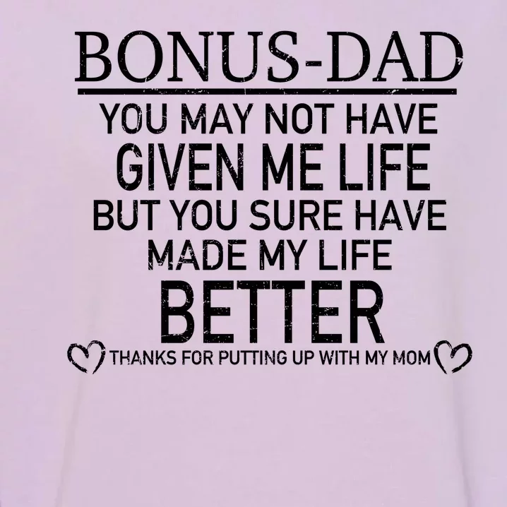 Funny Bonus-Dad Garment-Dyed Sweatshirt