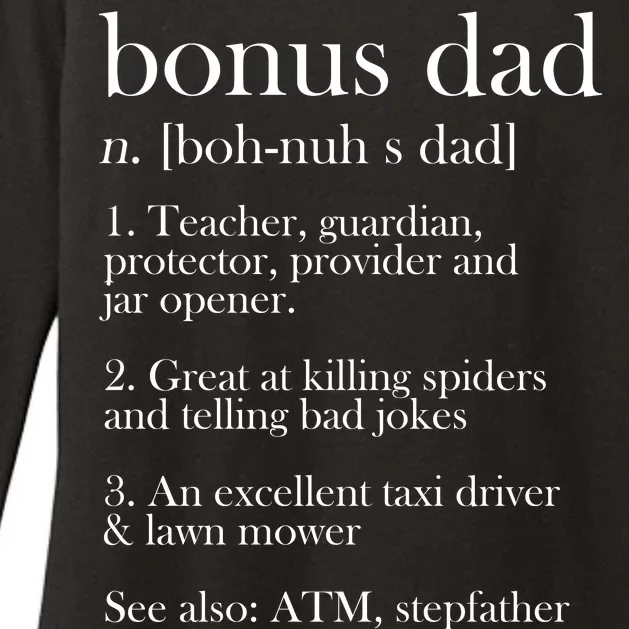 Funny Bonus Dad Definition Womens CVC Long Sleeve Shirt