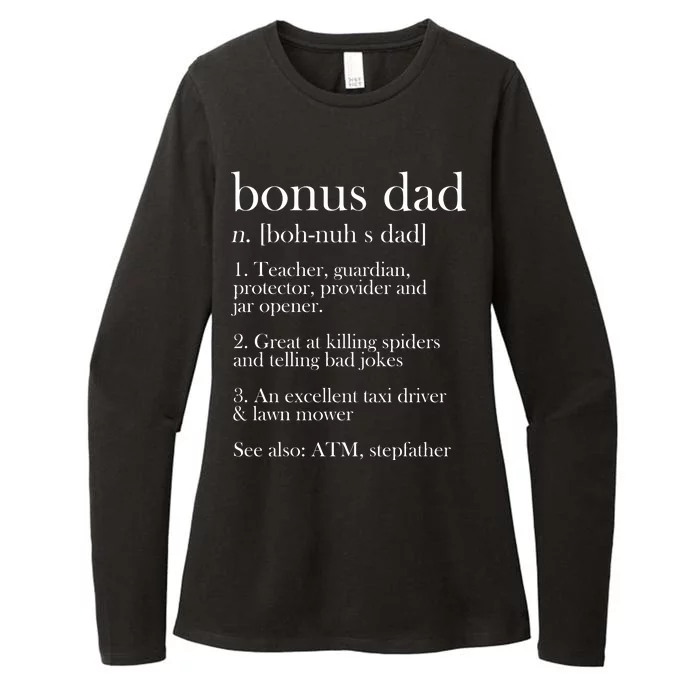 Funny Bonus Dad Definition Womens CVC Long Sleeve Shirt