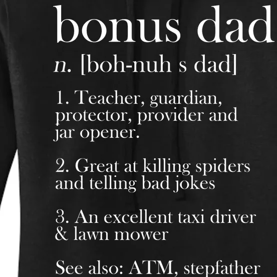 Funny Bonus Dad Definition Women's Pullover Hoodie