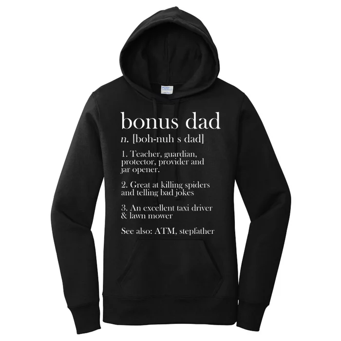 Funny Bonus Dad Definition Women's Pullover Hoodie