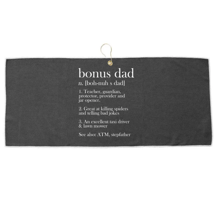 Funny Bonus Dad Definition Large Microfiber Waffle Golf Towel